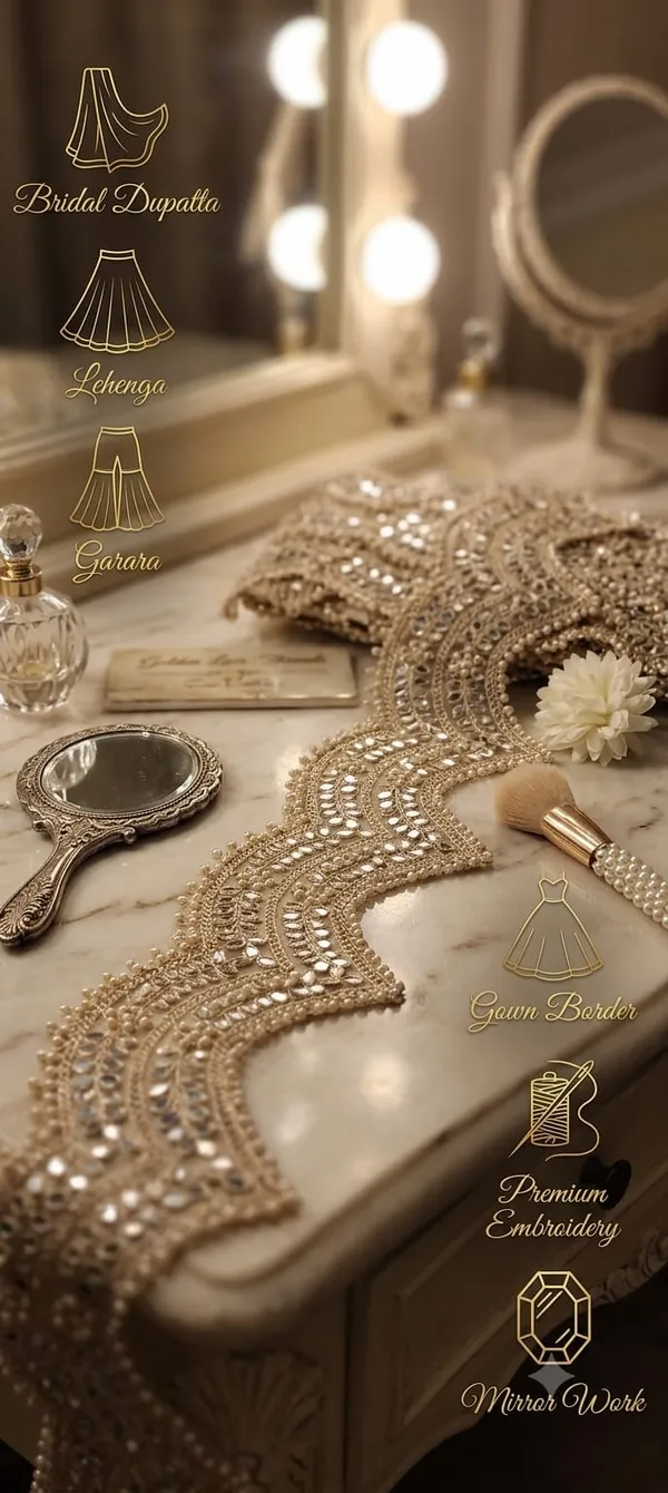 Ultra_Lightweight_Premium_Heavy_Lace_Border_for__Women_|_Fancy_Floral_pulse_mirror_work_Embroidery_One_Side__Lace_Trim_|_Bridal_Saree_Lehenga_Dupatta_Blouse__Dress_Decorative_Border_|__copper_gold_shade_,_pack_of_9_mtr