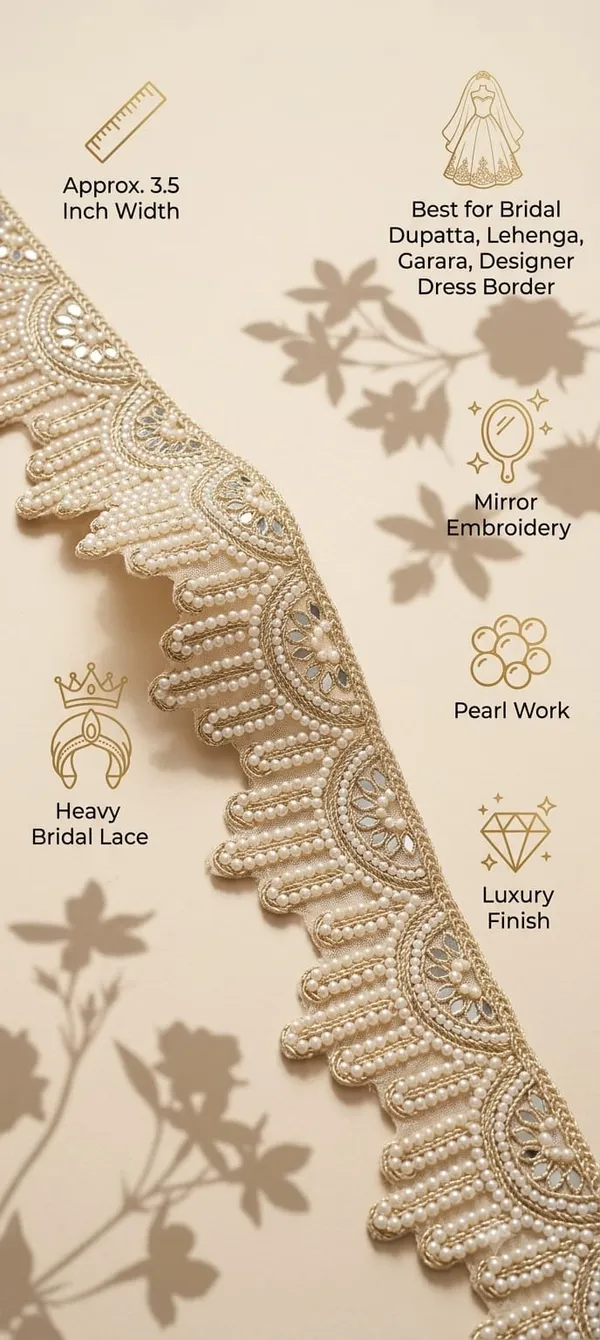 Ultra_Lightweight_Premium_Heavy_Lace_Border_for__Women_|_Fancy_Floral_pulse_work_mirror_stone_work_desighn__Embroidery_One_Side__Lace_Trim_|_Bridal_Saree_Lehenga_Dupatta_Blouse__Dress_Decorative_Border_|__Pal_Mate_Shade_Pack_Of_9_MTR
