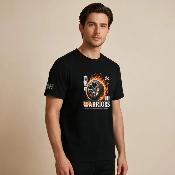 Black_Cotton_Regular_Fit_Warriors_Graphic_T-Shirt_For_Unisex