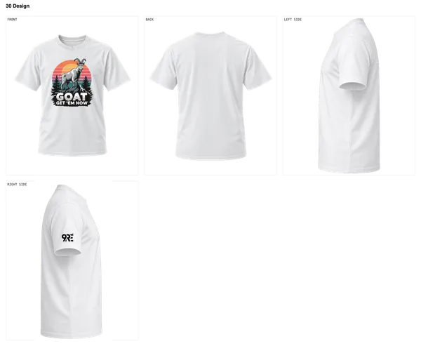 White_Cotton_Regular_Fit_Goat_Graphic_Crew_Neck_T-Shirt_For_Unisex