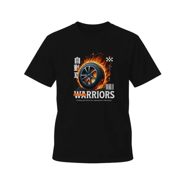 Black_Cotton_Regular_Fit_Warriors_Graphic_T-Shirt_For_Unisex