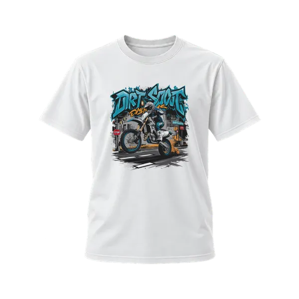 White_Cotton_Regular_Fit_Motorcycle_Graphic_T-Shirt_For_Unisex