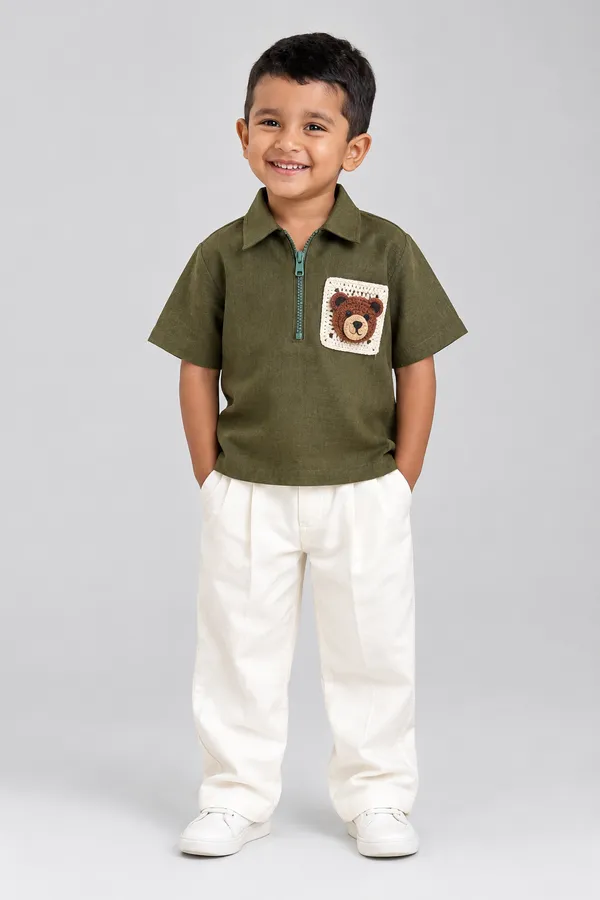 Olive_Green_Polo_Teddy_Pocket_Shirt_for_Boys