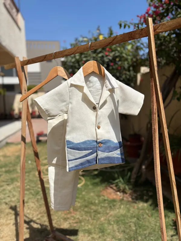 White_Textured_Relaxed_Fit_Shirt_And_Trousers_Set_for_Boys