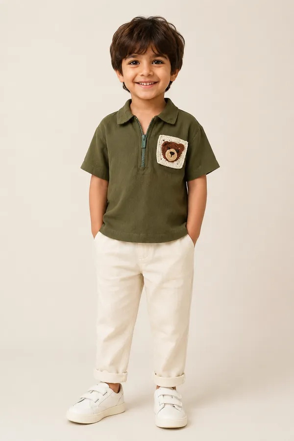 Olive_Green_Polo_Teddy_Pocket_Shirt_for_Boys