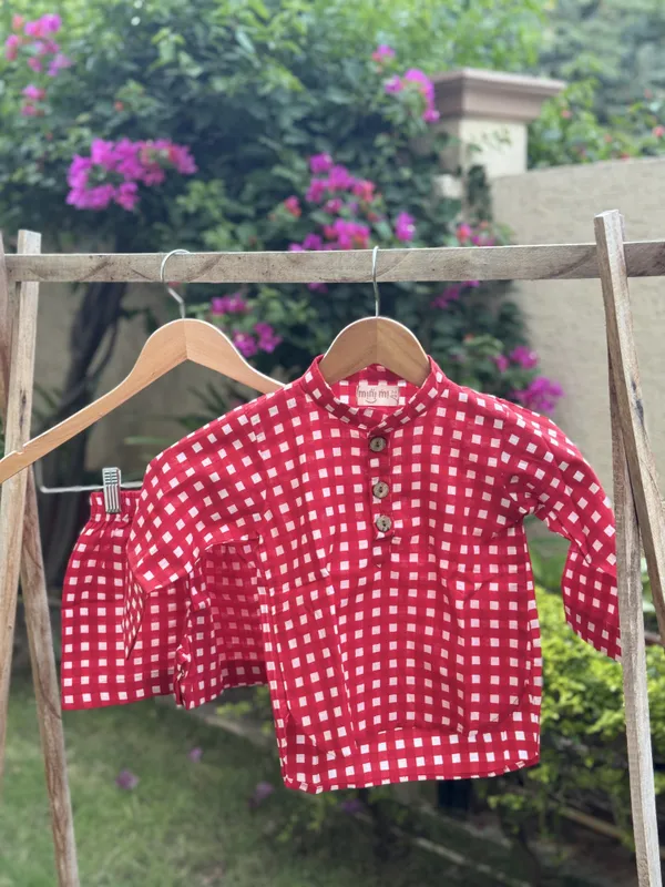 Red_Gingham_Lounge_Set_for_Boys