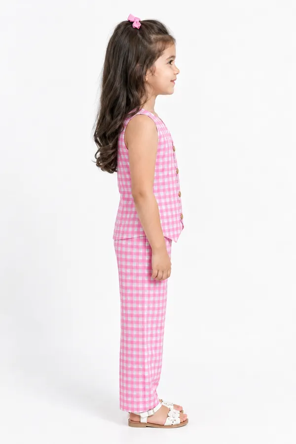 Pink_Gingham_Waistcoat_Set_for_Girls