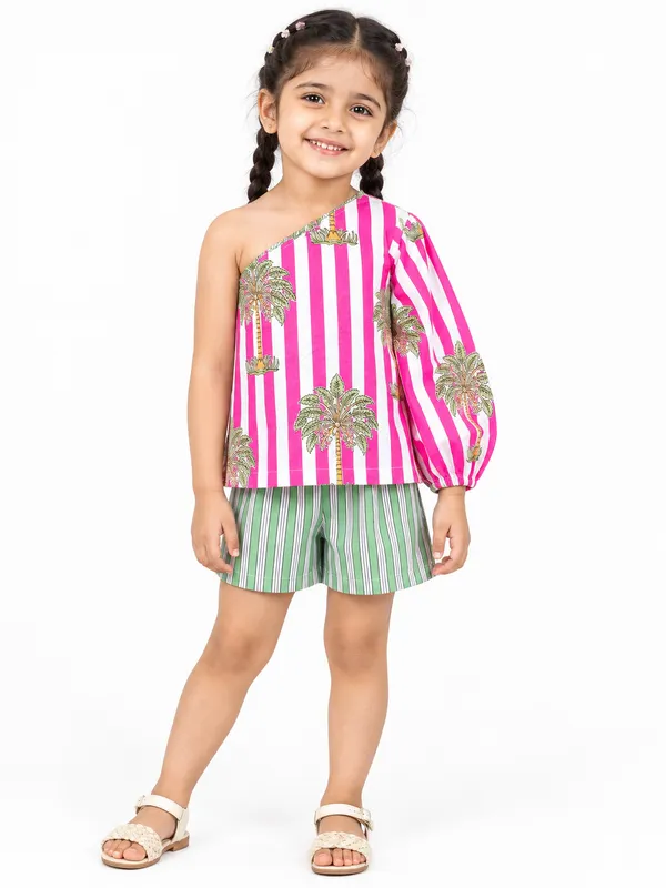 Pink_Printed_One_Shoulder_Coord_Set_for_Girls