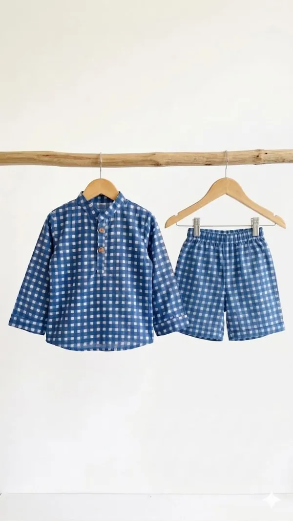 Blue_Gingham_Regular_Fit_Lounge_Set_for_Boys