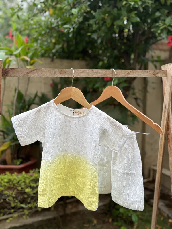 White_And_Yellow_Ombre_Co_Ord_Set_For_Girls
