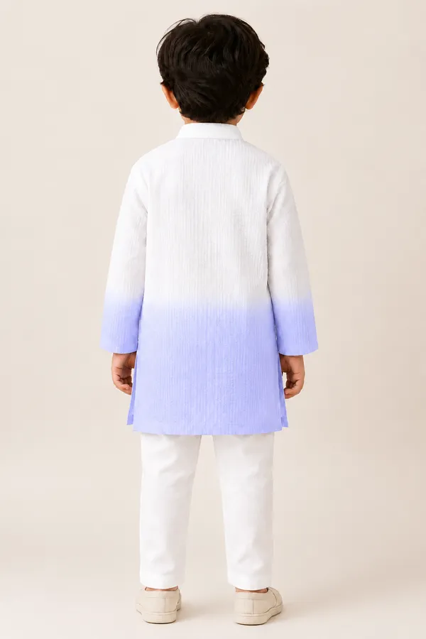 White_Blue_Ombre_Mirror_Kurta_For_Boys