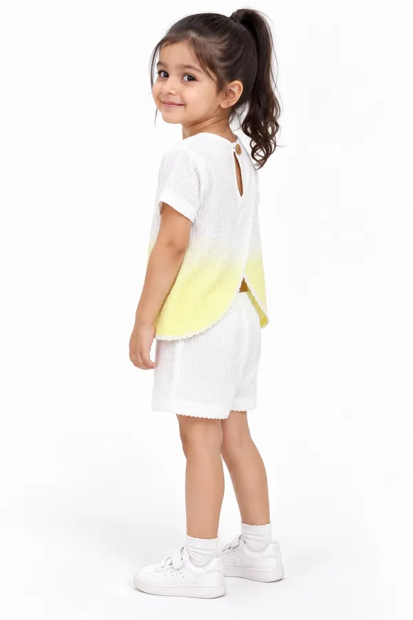 White_And_Yellow_Ombre_Co_Ord_Set_For_Girls