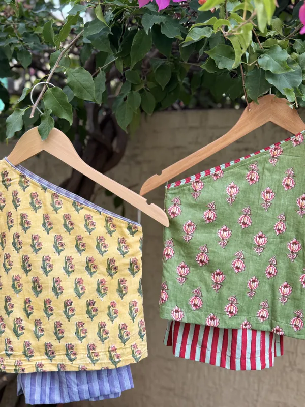 Yellow_Printed_One_Shoulder_Co_Ord_Set_For_Girls