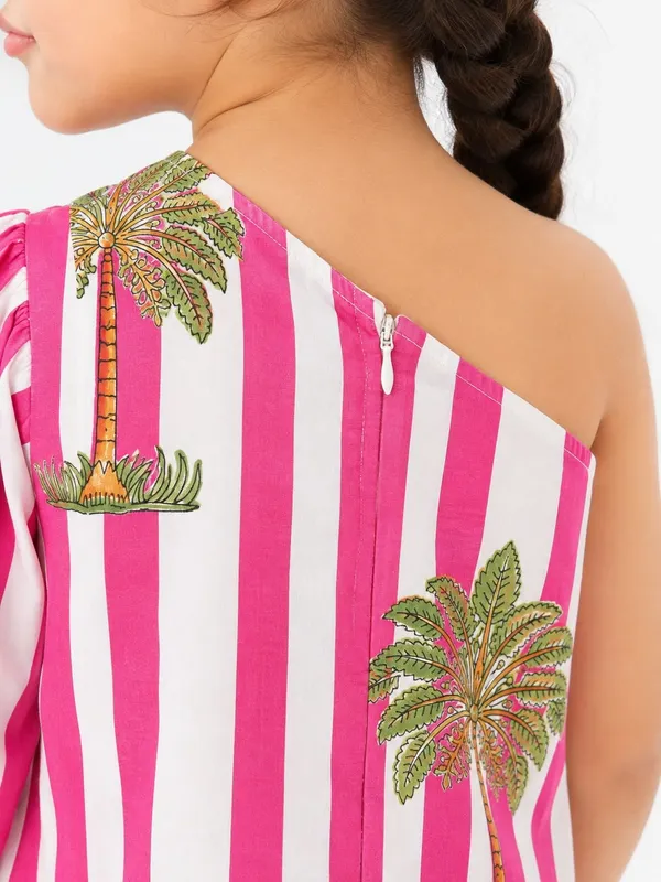 Pink_Printed_One_Shoulder_Coord_Set_for_Girls