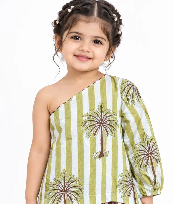 Green_Printed_One_Shoulder_Co_Ord_Set_for_Girls