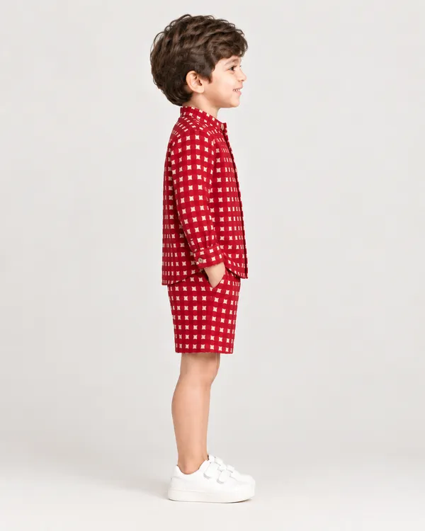 Red_Gingham_Lounge_Set_for_Boys