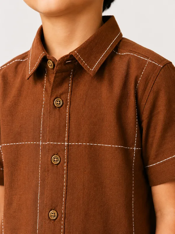 Brown_Casual_Shirt_For_Boys