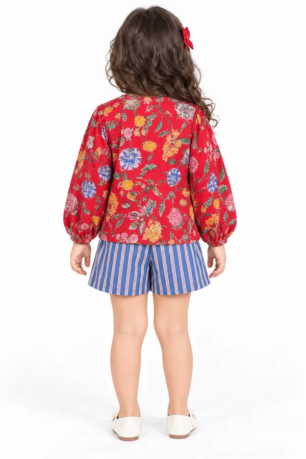 Red_Floral_Print_Tieup_Top_And_Shorts_Set_for_Girls
