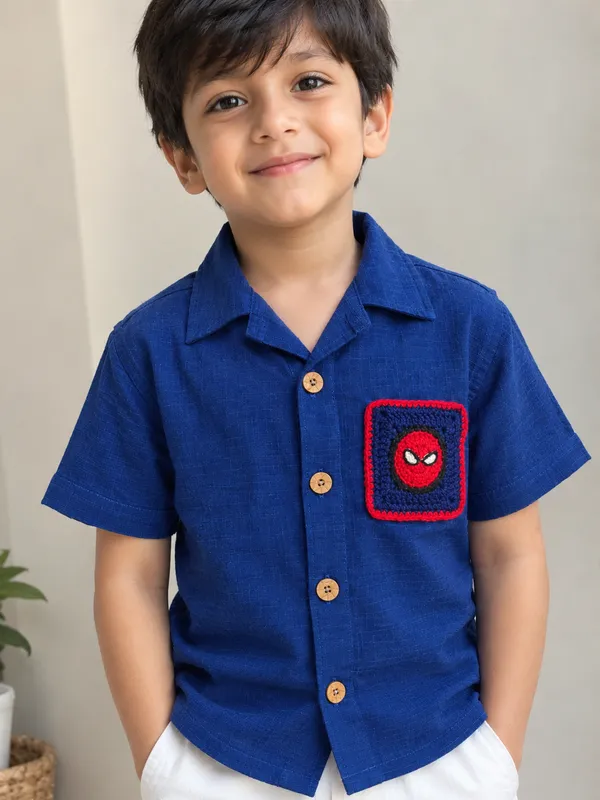 Blue_Casual_Shirt_with_Spiderman_Pocket_for_Boys