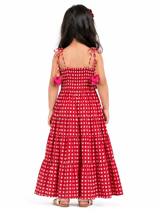Red_Gingham_Tiered_Maxi_Dress_for_Girls