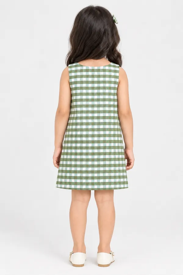 Green_Gingham_Sleeveless_Dress_for_Girls