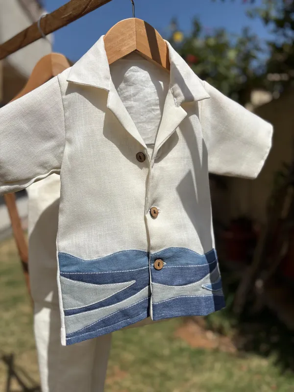 White_Textured_Relaxed_Fit_Shirt_And_Trousers_Set_for_Boys