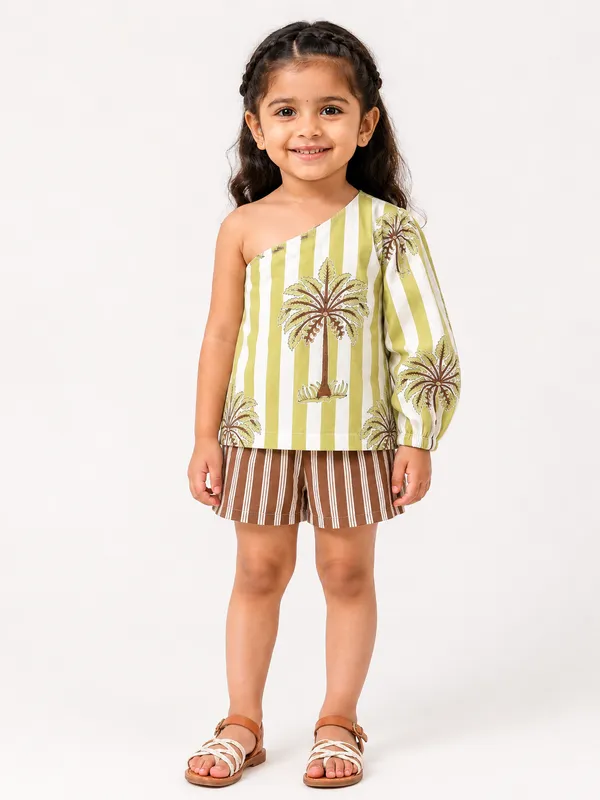 Green_Printed_One_Shoulder_Co_Ord_Set_for_Girls