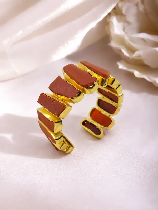 Maroon_Gold_Tone_Segmented_Statement_Bracelet_For_Women