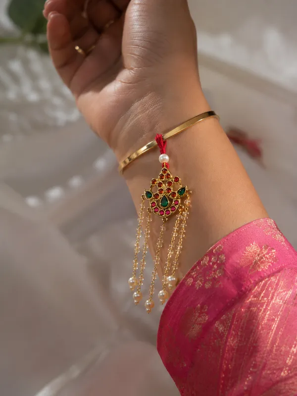 Gold_Tone_Pink_Green_Stone_Studded_Maang_Tikka_For_Women