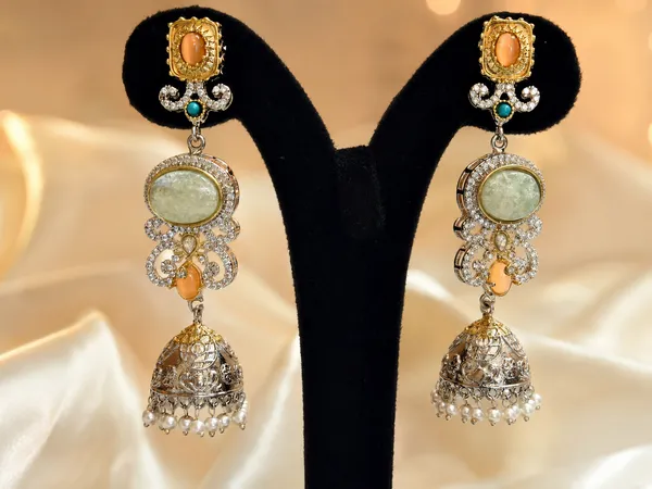 Gold_Tone_Stone_Studded_Layered_Jhumka_Earrings_For_Women