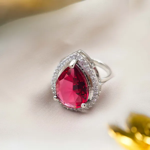 Red_Brass_Teardrop_Stone_Halo_Statement_Ring_For_Women