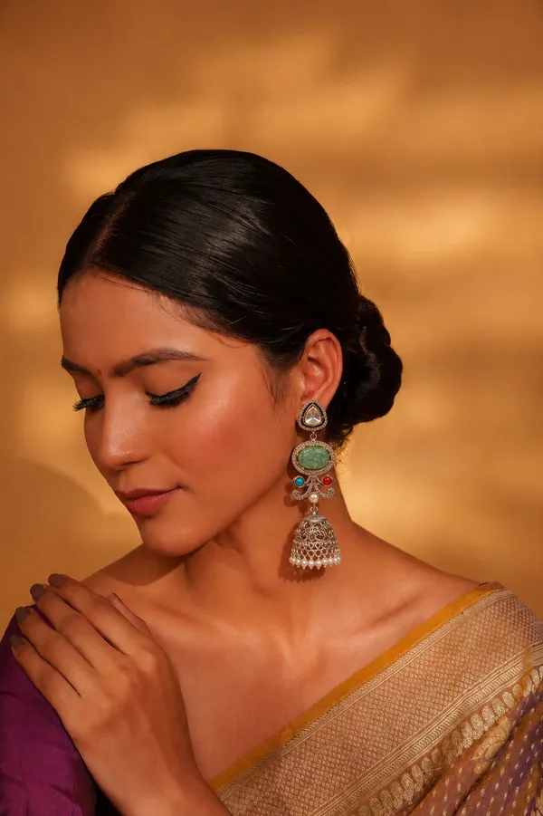 Gold_Green_Tone_Pearl_Stone_Dangler_Jhumka_Earrings_For_Women