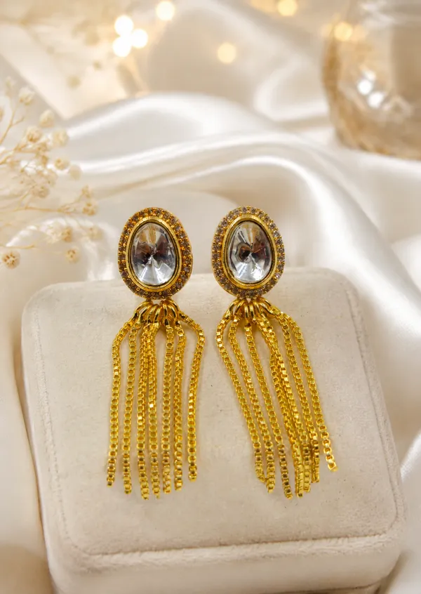 Gold_Tone_Crystal_Chain_Tassel_Earrings_For_Women