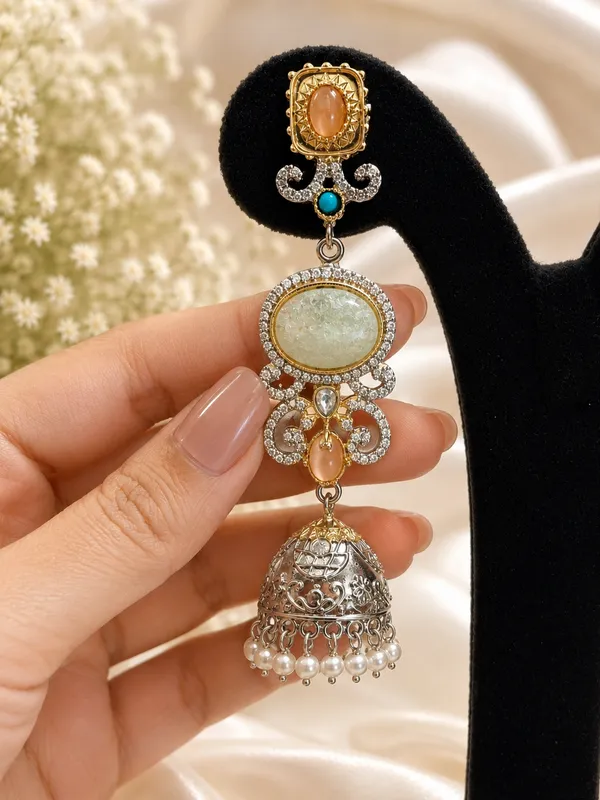 Gold_Tone_Stone_Studded_Layered_Jhumka_Earrings_For_Women