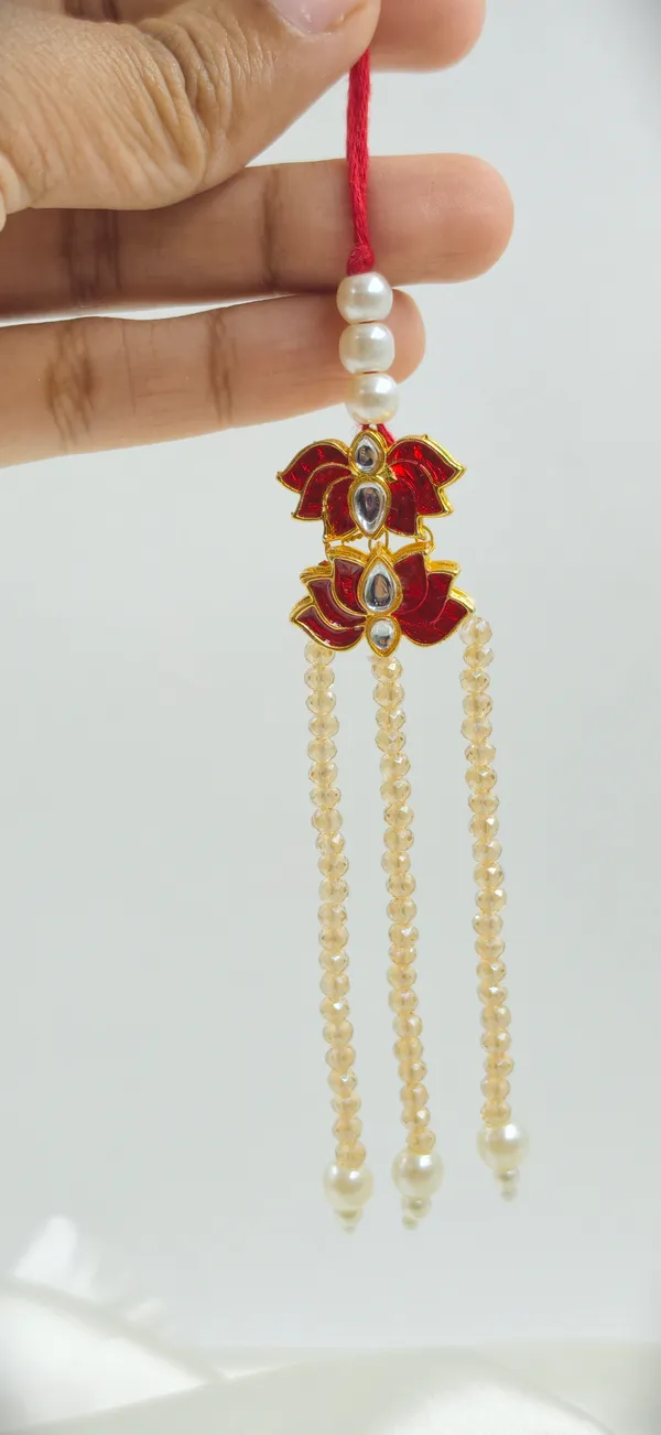 Red_Thread_Pearl_Beaded_Gold_Tone_Ornamental_Rakhi
