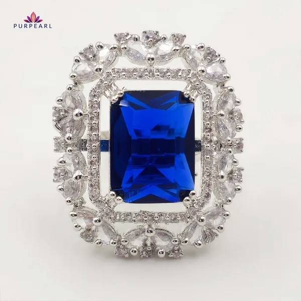 Blue_Silver_Brass_Rectangular_Stone_Statement_Ring_For_Women