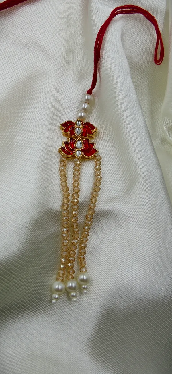 Red_Thread_Pearl_Beaded_Gold_Tone_Ornamental_Rakhi