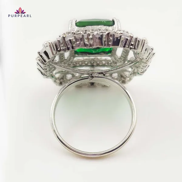Green_Silver_Tone_Emerald_Halo_Statement_Ring_For_Women
