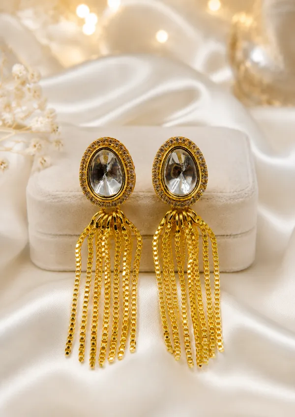 Gold_Tone_Crystal_Chain_Tassel_Earrings_For_Women