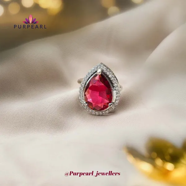 Red_Brass_Teardrop_Stone_Halo_Statement_Ring_For_Women