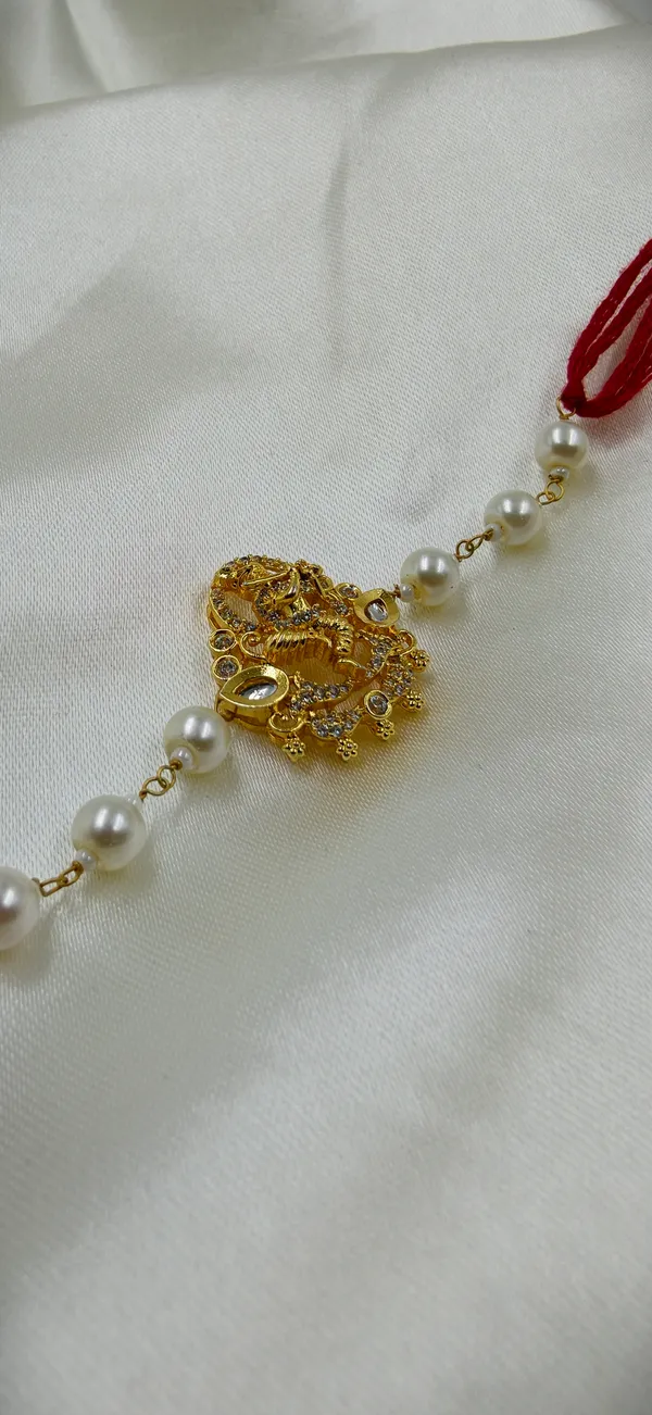 Red_Thread_Pearl_Beaded_Gold_Tone_Ornamental_Rakhi