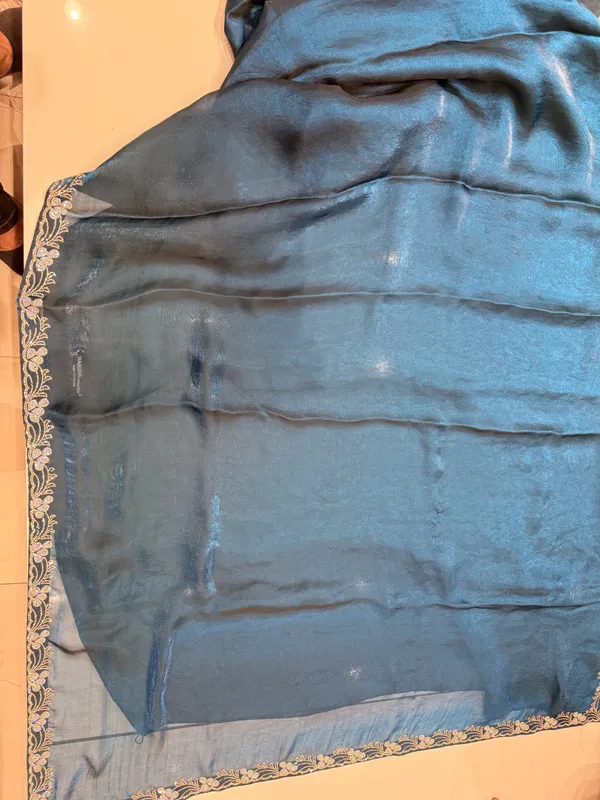 Aqua_Blue_Saree_for_Women