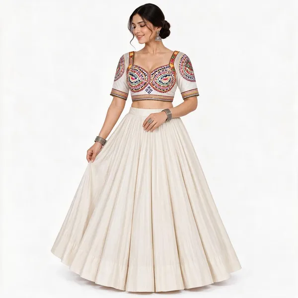 White_Multicolor_Blouse_For_Women