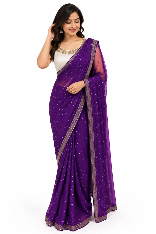 Chiffon_Purple_Saree_For_Women