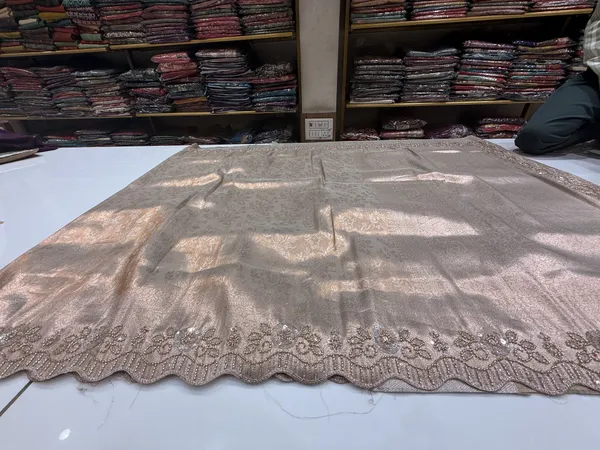 Goldenish_Brown_Embroidered_Saree_For_Women