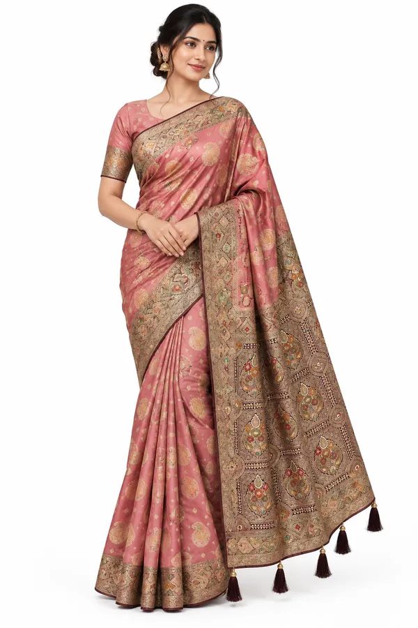 Dusty_Rose_Pink_Saree_For_Women