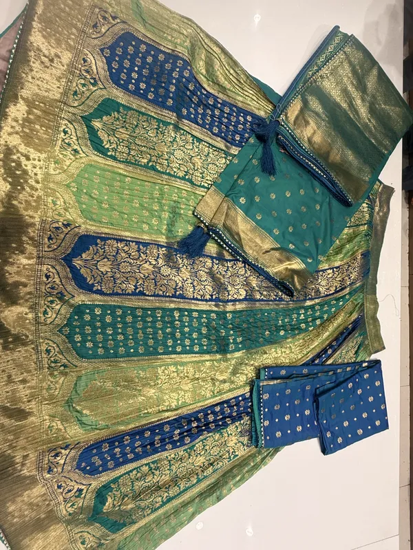 Teal_Green_And_Blue_Chaniya_Choli_For_Women
