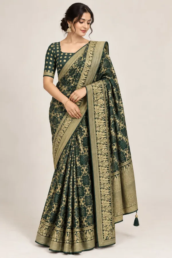 Green_Georgette_Saree_For_Women