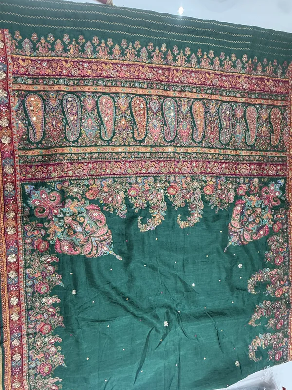 Teal_Green_Handwork_Saree_For_Women