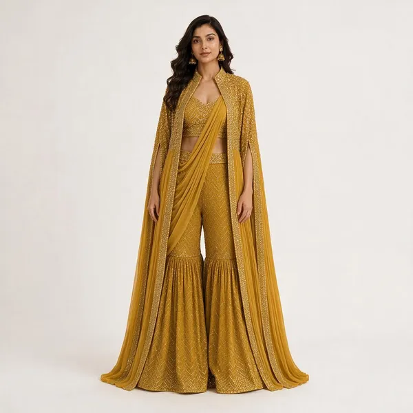 Mustard_Yellow_3_Piece_Indo_Western_For_Women